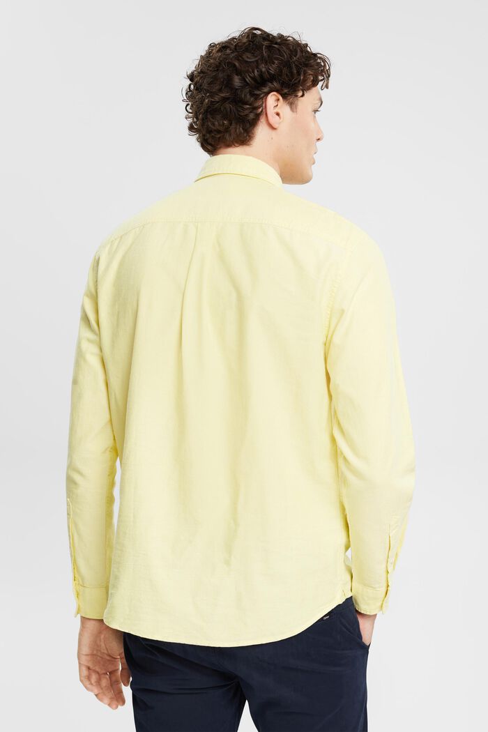 Overhemd met buttondownkraag, BRIGHT YELLOW, detail image number 3