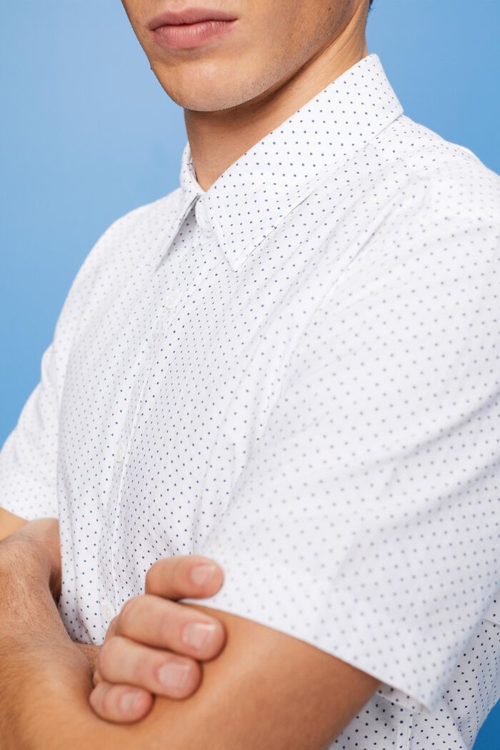 Buttondown-overhemd met print, WHITE, detail image number 2