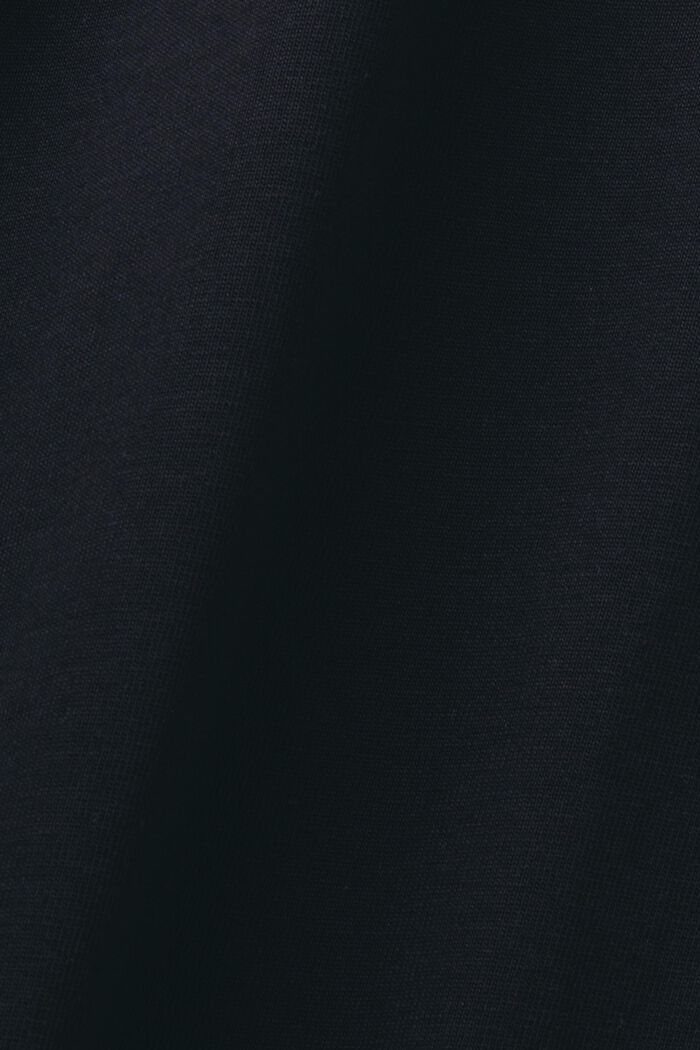 T-shirt met print op de borst, 100% katoen, BLACK, detail image number 4