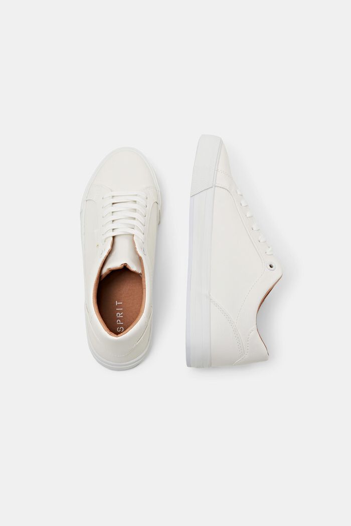 Sneakers en similicuir, OFF WHITE, detail image number 4