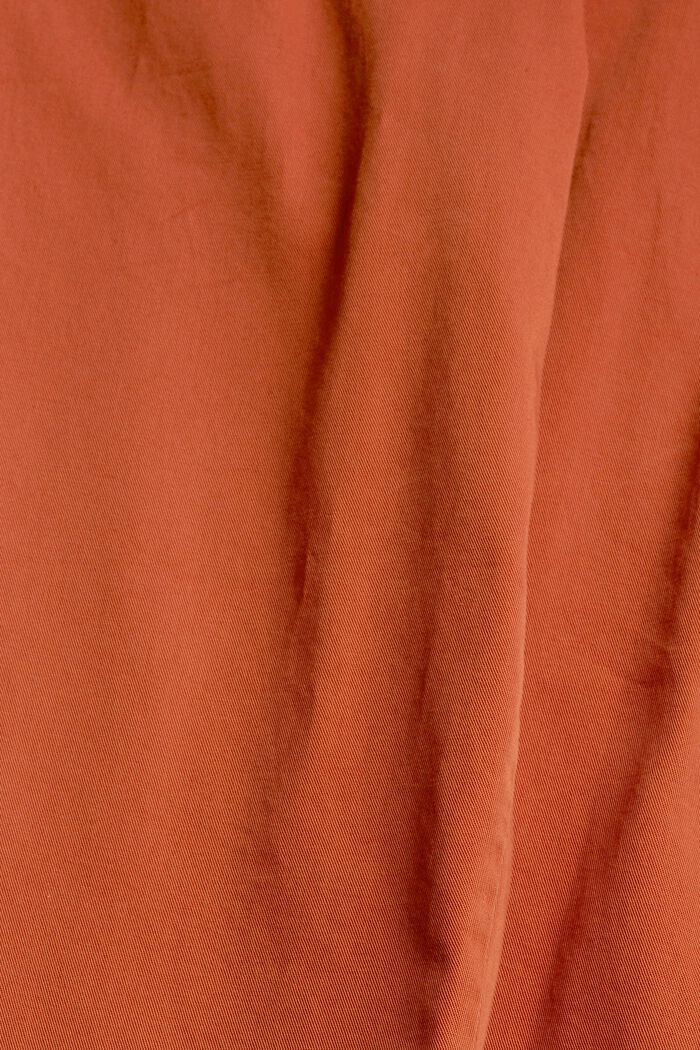 Chino en coton Pima doté d´une ceinture à nouer, TOFFEE, detail image number 1
