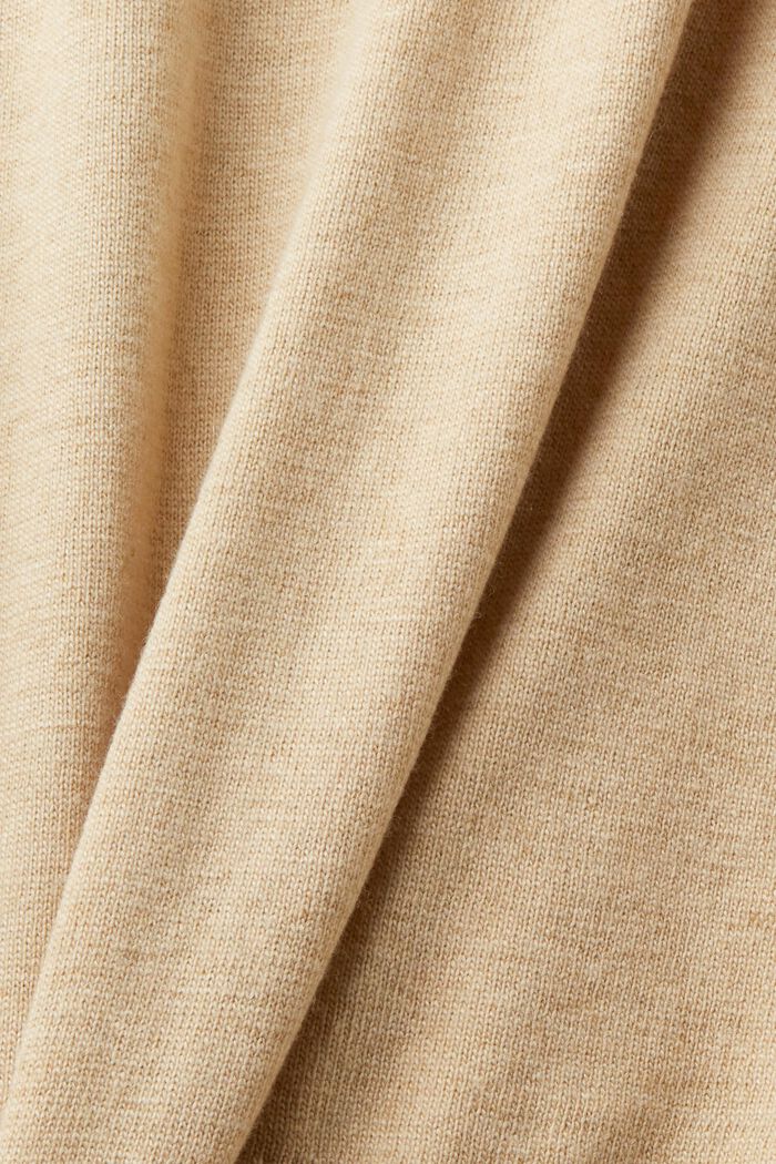 Gebreide trui met korte mouwen, SAND, detail image number 5