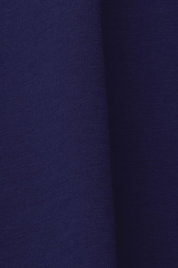 T-shirt met ronde hals en print, 100% katoen, DARK BLUE, detail image number 5