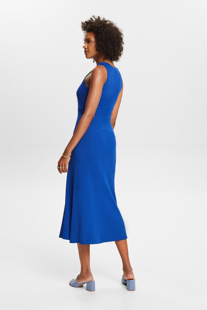 Mouwloze geribde midi-jurk, BRIGHT BLUE, detail image number 2