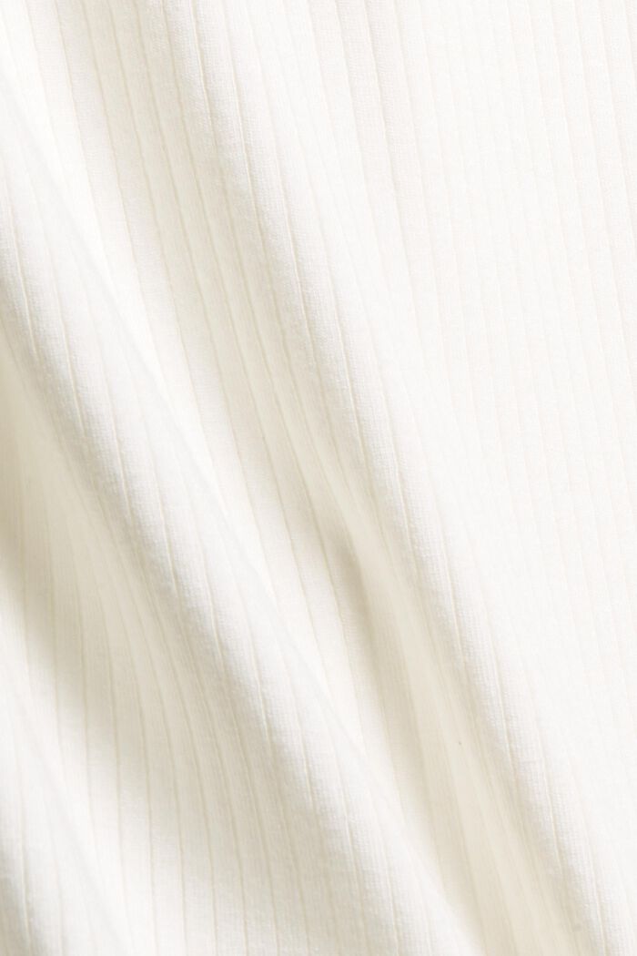 En lyocell (TENCEL™). T-shirt à manches longues et col droit, OFF WHITE, detail image number 4