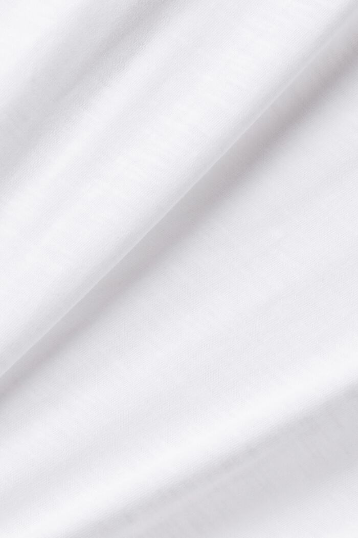 Katoenen T-shirt met boothals, WHITE, detail image number 5