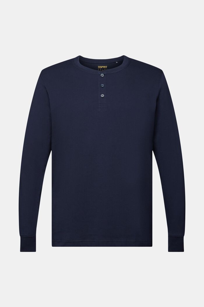 Jersey henly top, NAVY, detail image number 5
