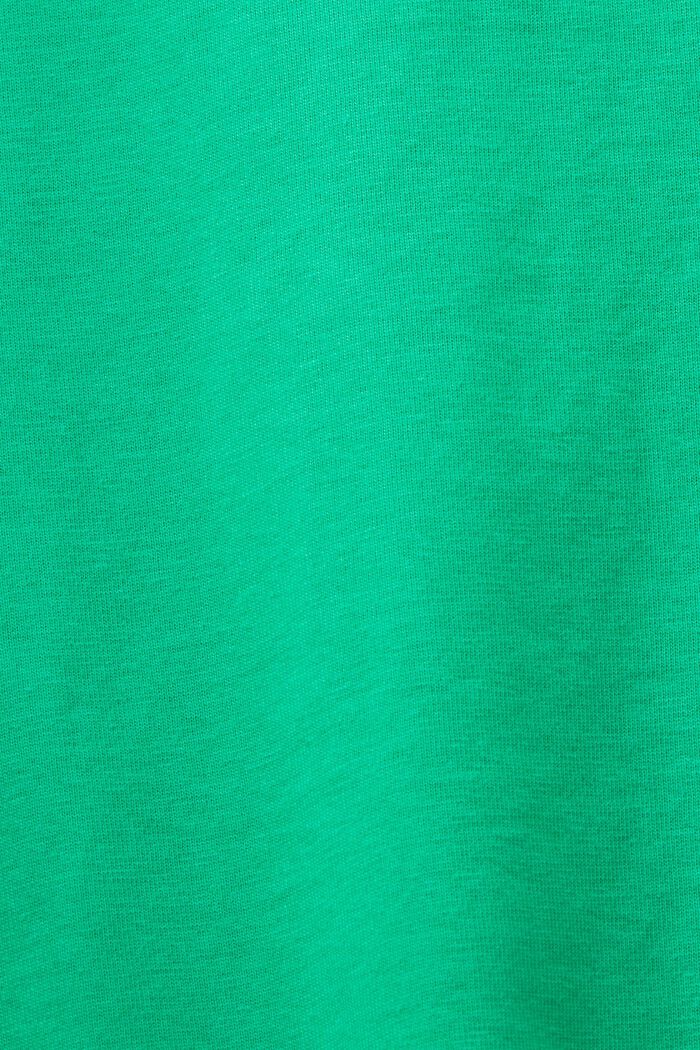 Katoenen T-shirt met ronde hals, GREEN, detail image number 4
