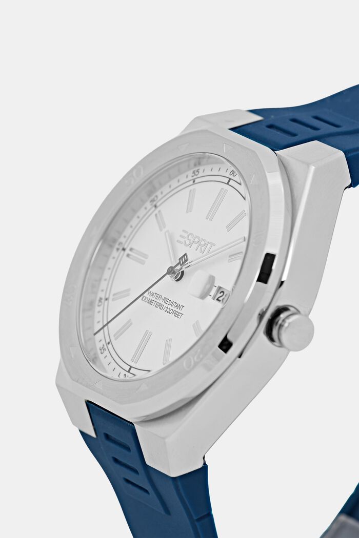 Horloge met bandje van silicone, NAVY, detail image number 1