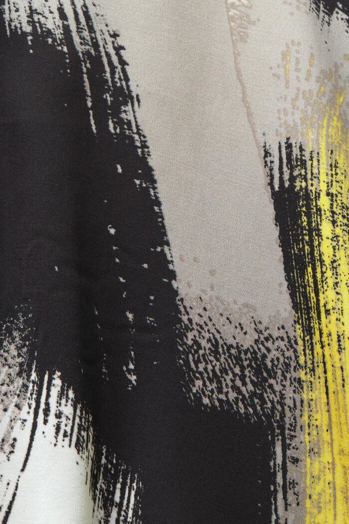 Satijnen blouse met print, BLACK, detail image number 5