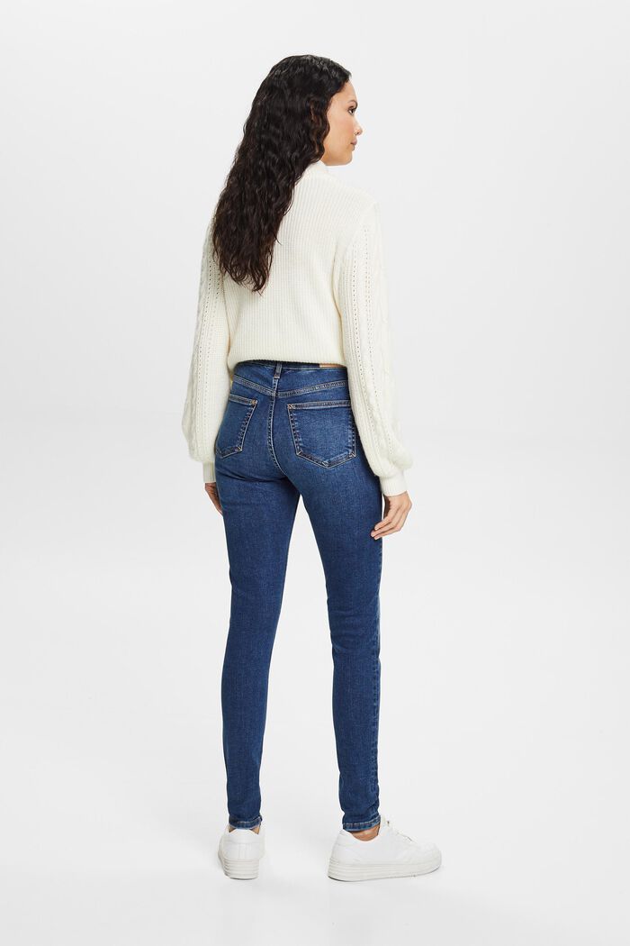Jean stretch de coupe Skinny Fit à taille haute, BLUE MEDIUM WASHED, detail image number 3