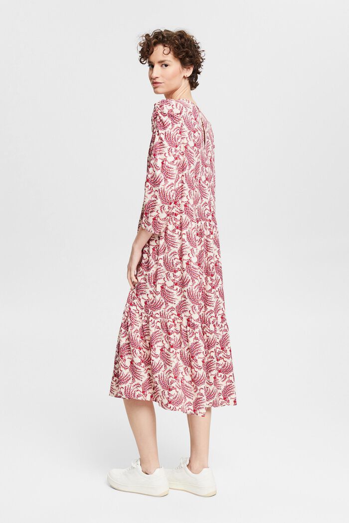 Midi-jurk met print, LENZING™ ECOVERO™, OFF WHITE, detail image number 2