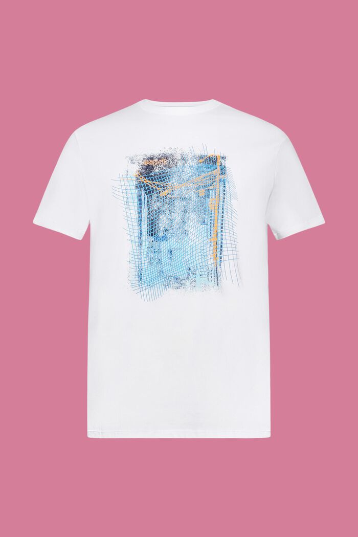 T-shirt met print van duurzaam katoen, WHITE, detail image number 5