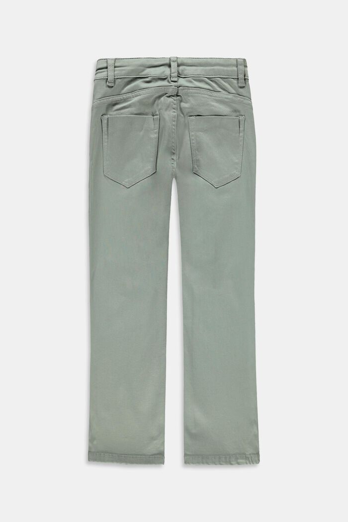 Smalle jeans met uitlopende pijpen, KHAKI GREEN, detail image number 1