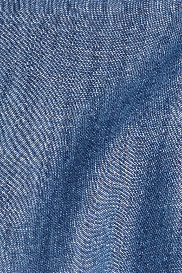 Denim blouse van TENCEL™, BLUE DARK WASHED, detail image number 4