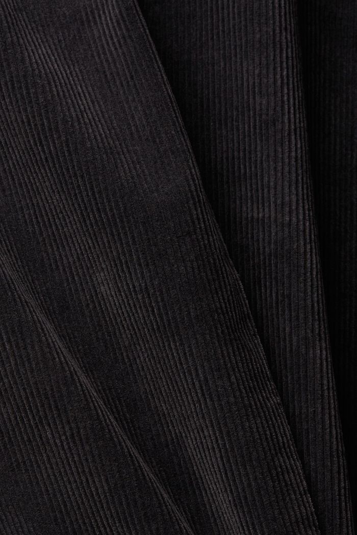Corduroy broek met comfortabele pasvorm, BLACK, detail image number 5