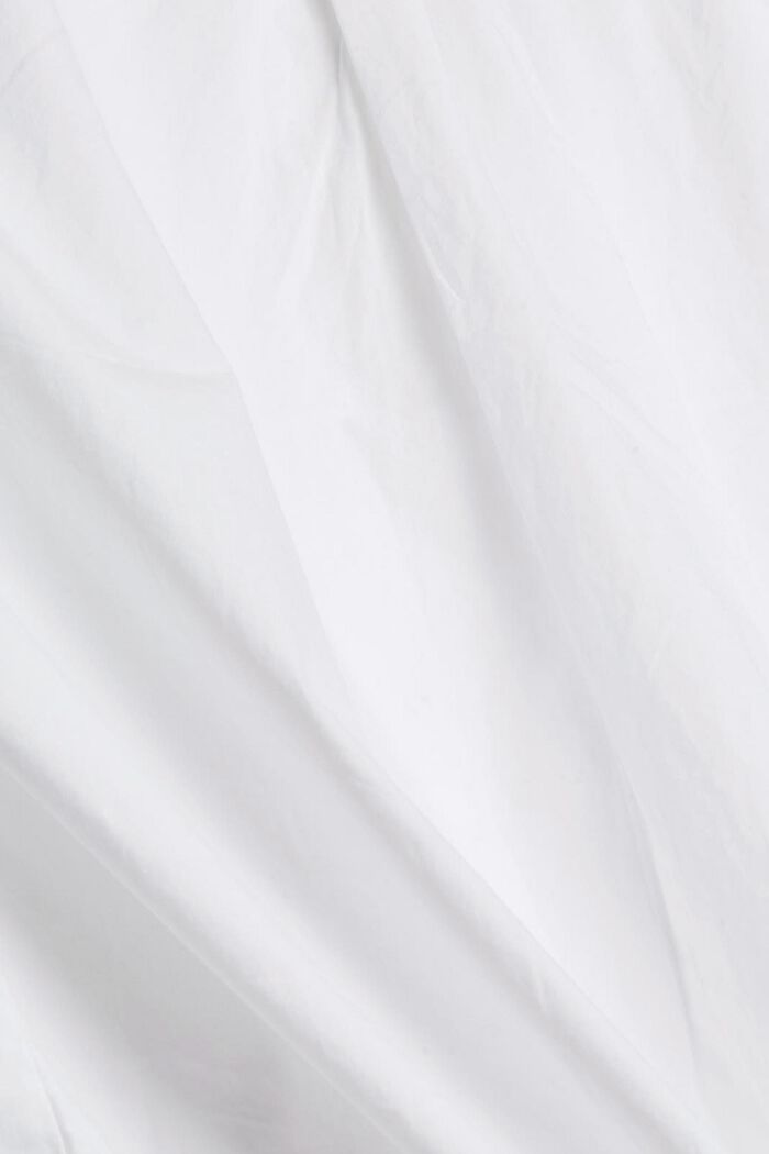 Overhemdblouse met opstaande kraag, organic cotton, WHITE, detail image number 4