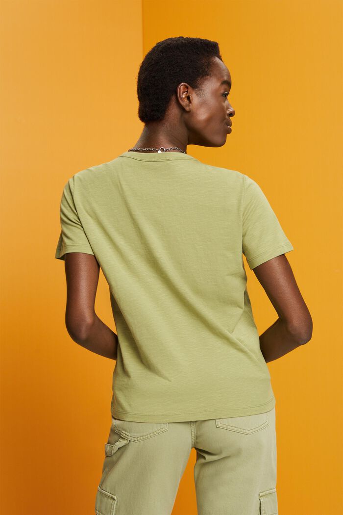 Jersey T-shirt, 100% katoen, PISTACHIO GREEN, detail image number 3