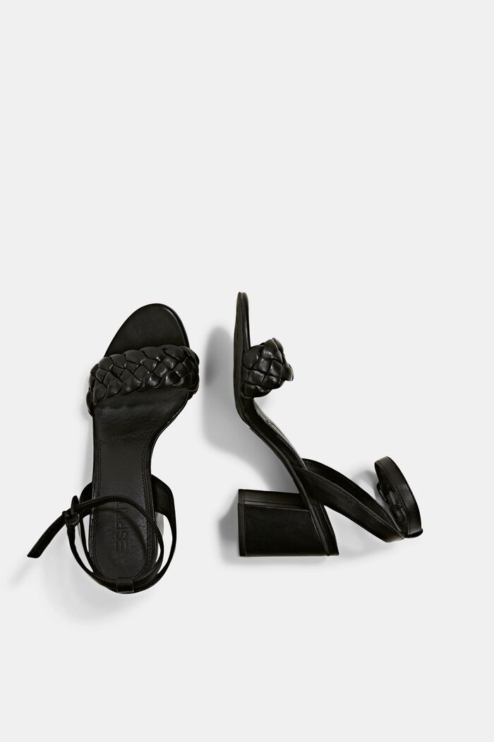 Sandalen met blokhak, BLACK, detail image number 1