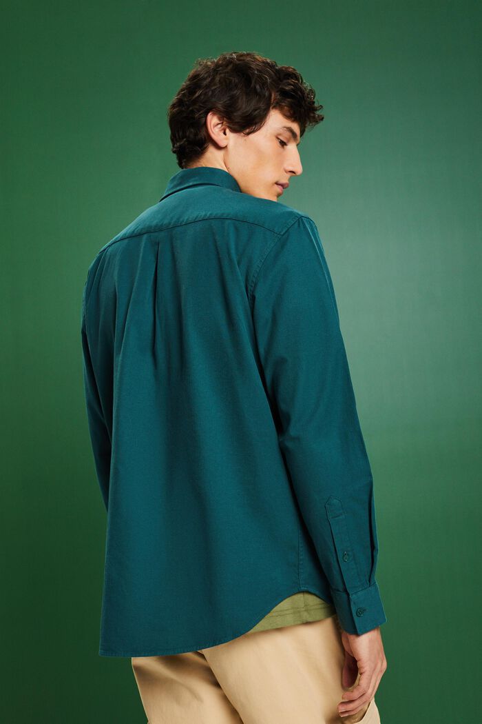 Twill regular fit-overhemd, EMERALD GREEN, detail image number 2