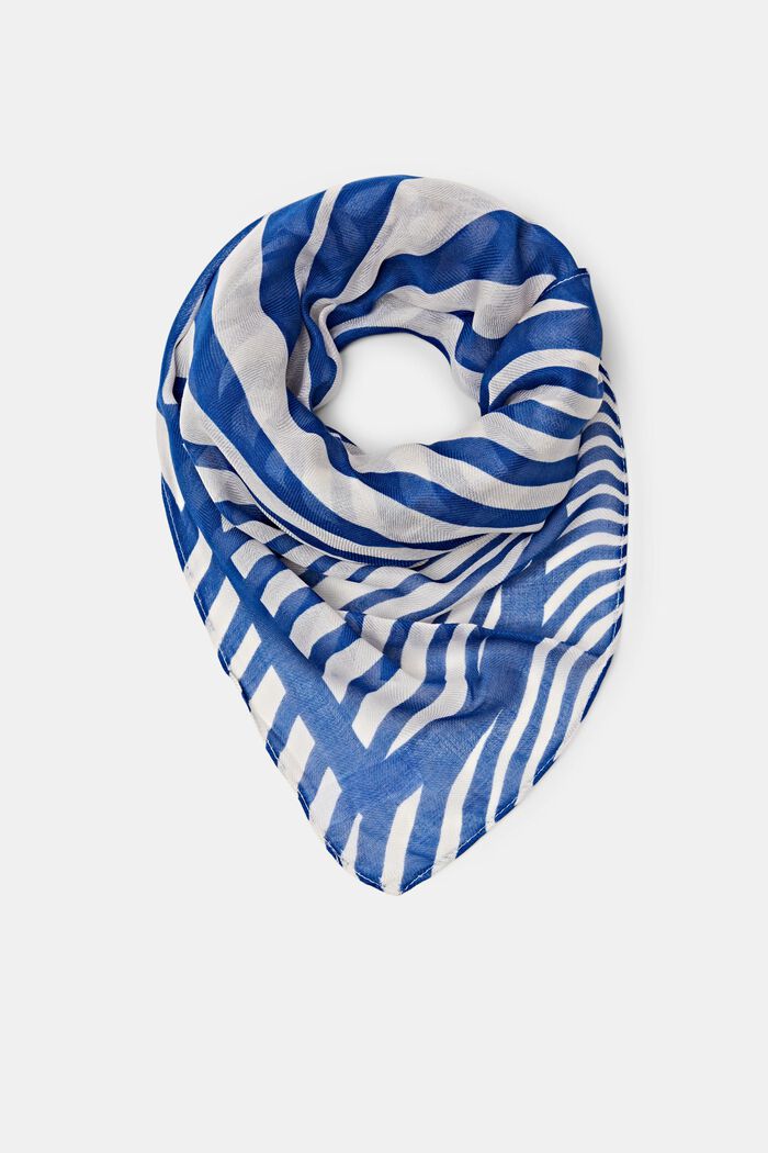 Lichte sjaal met print, BRIGHT BLUE, detail image number 0