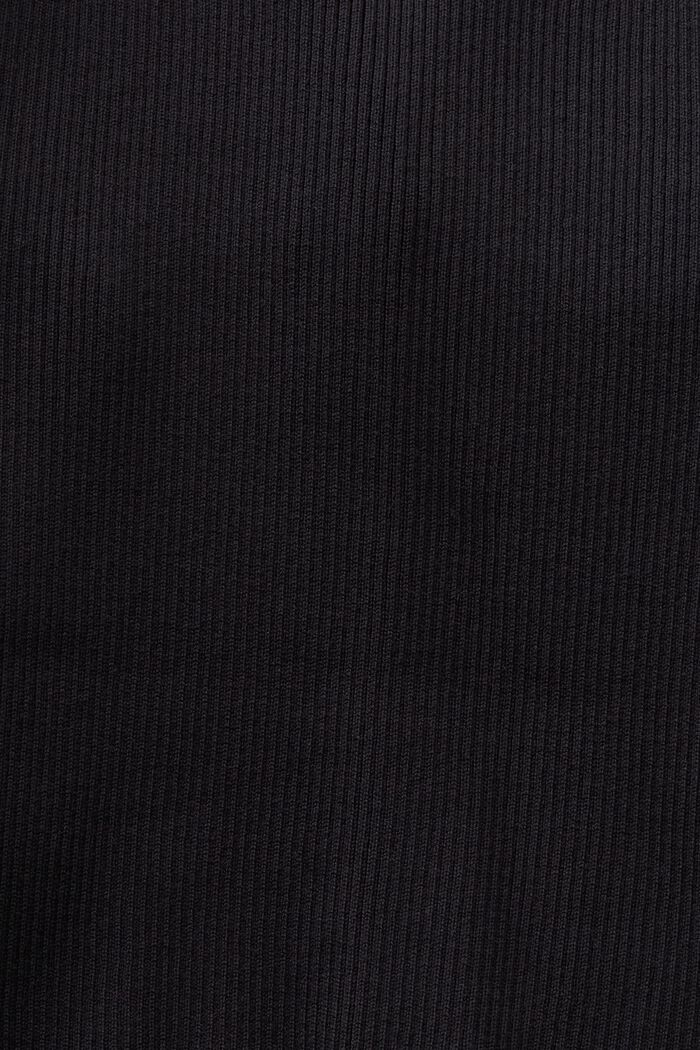 Dubbellaagse sweater tank top met halter, BLACK, detail image number 5