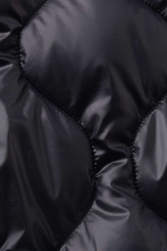 Doudoune d’aspect matelassé à capuche, BLACK, detail image number 5