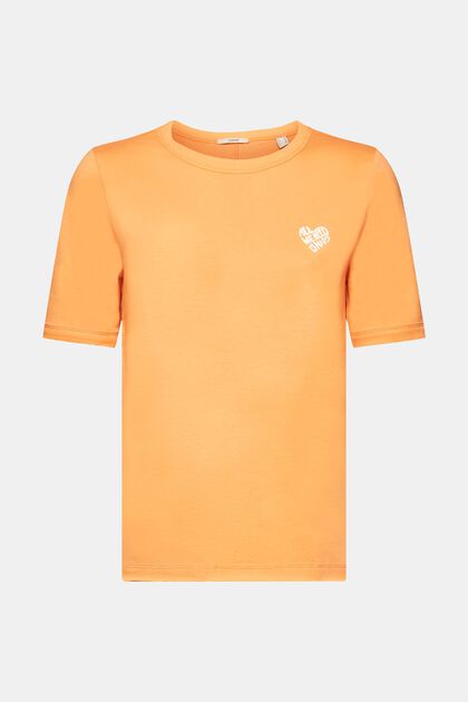 T-shirt en coton à logo en forme de cœur