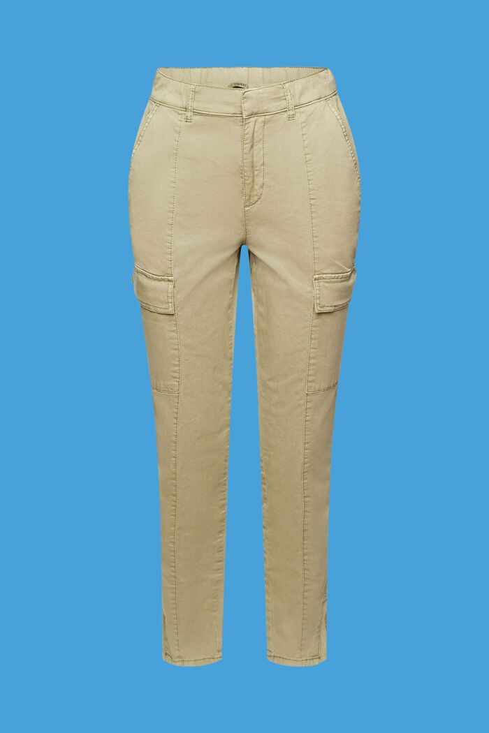 Pantalon de style cargo à taille mi-haute, LIGHT KHAKI, detail image number 6