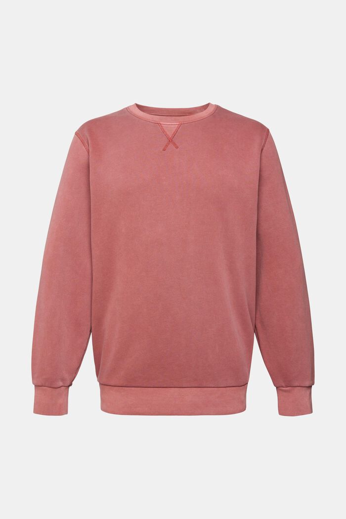 Effen sweatshirt met regular fit, TERRACOTTA, detail image number 1