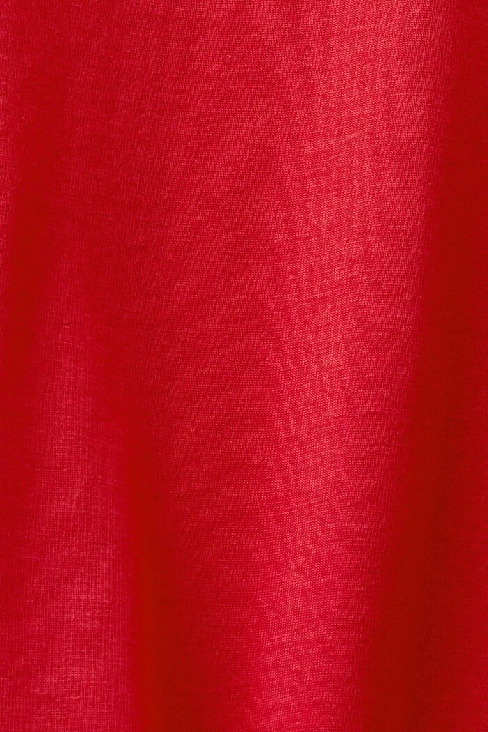 Top met ronde hals, DARK RED, detail image number 6