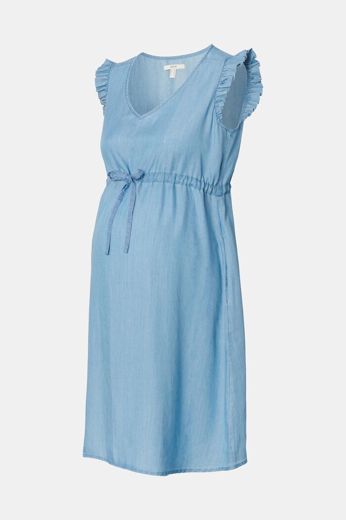 Van TENCEL™: jurk met denim look, MEDIUM WASHED, detail image number 4