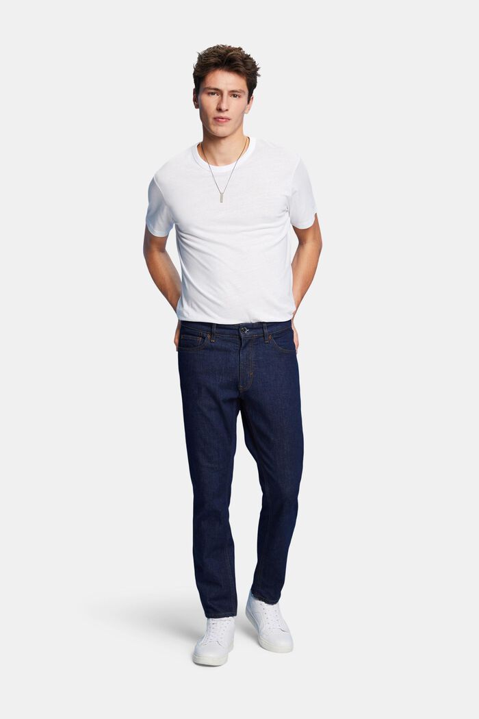 Relaxte jeans met een slim fit, BLUE RINSE, detail image number 1