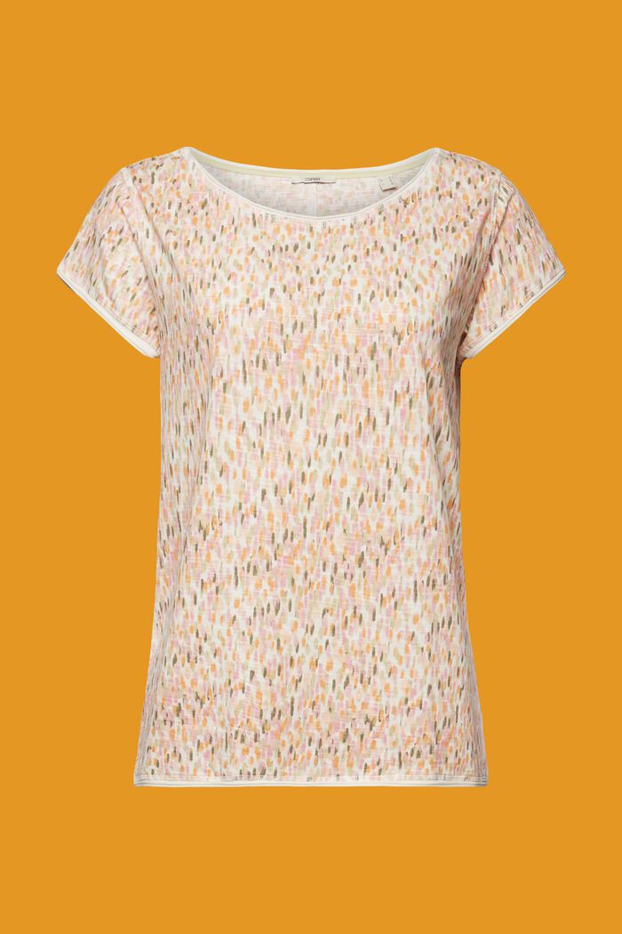 T-shirt à imprimé all-over, en 100 % coton, PEACH, detail image number 6