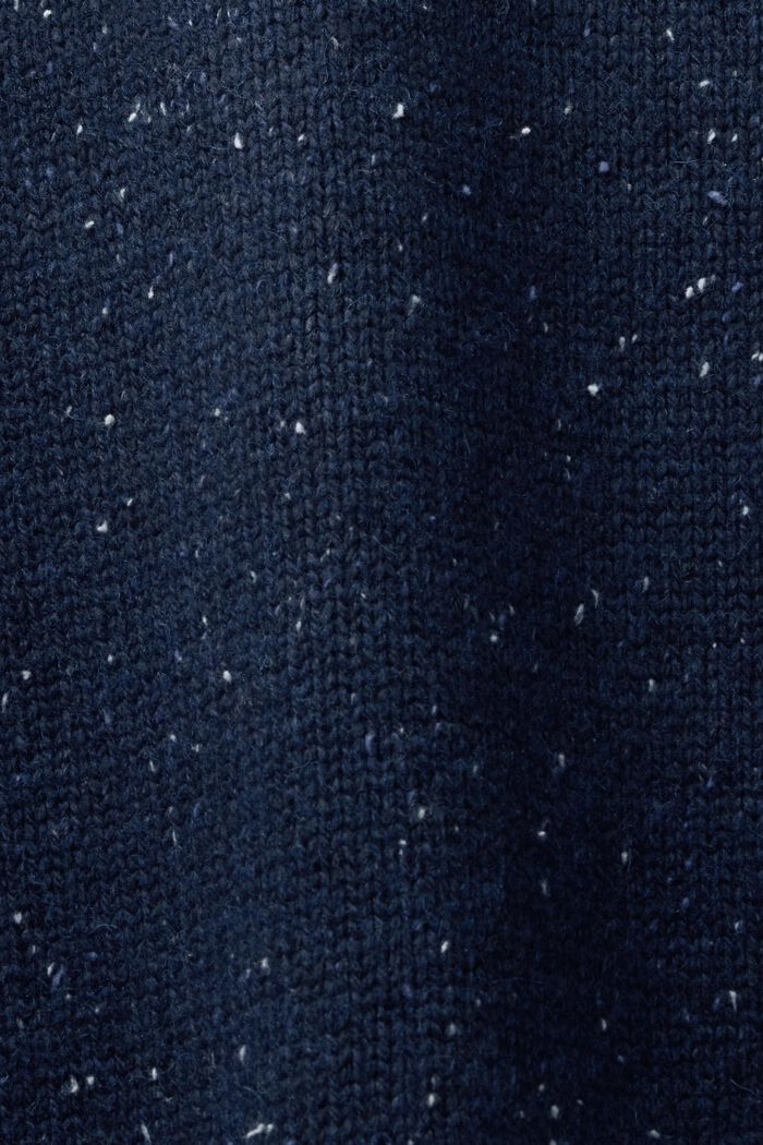 Pull à col montant en laine mélangée, PETROL BLUE, detail image number 4