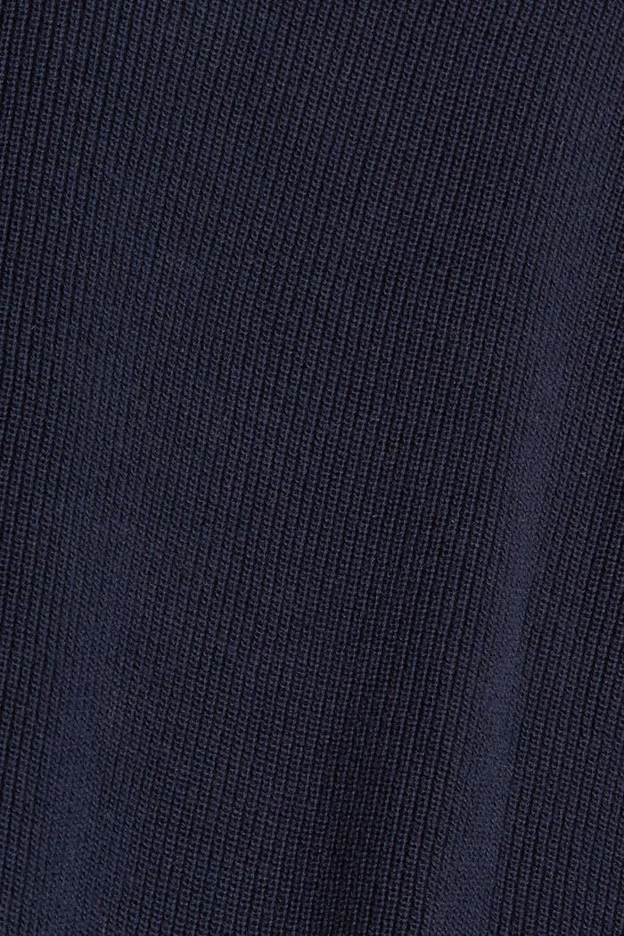 Gebreide hoodie van 100% katoen, NAVY, detail image number 4