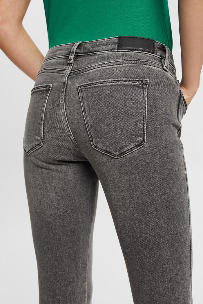 Slim fit-jeans met stretch, GREY MEDIUM WASHED, detail image number 5