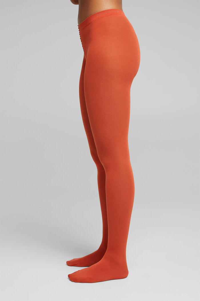 Collants opaques, TANGERINE, detail image number 0