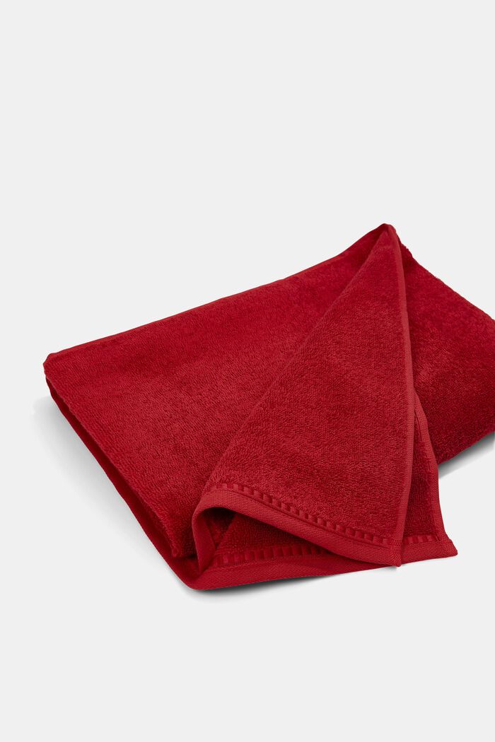À teneur en TENCEL™ : le lot de 3 serviettes en tissu éponge, RUBIN, detail image number 4
