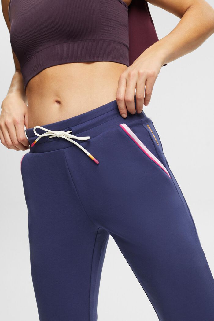 Pantalon de jogging en coton biologique aux extrémités zippées, NAVY, detail image number 2