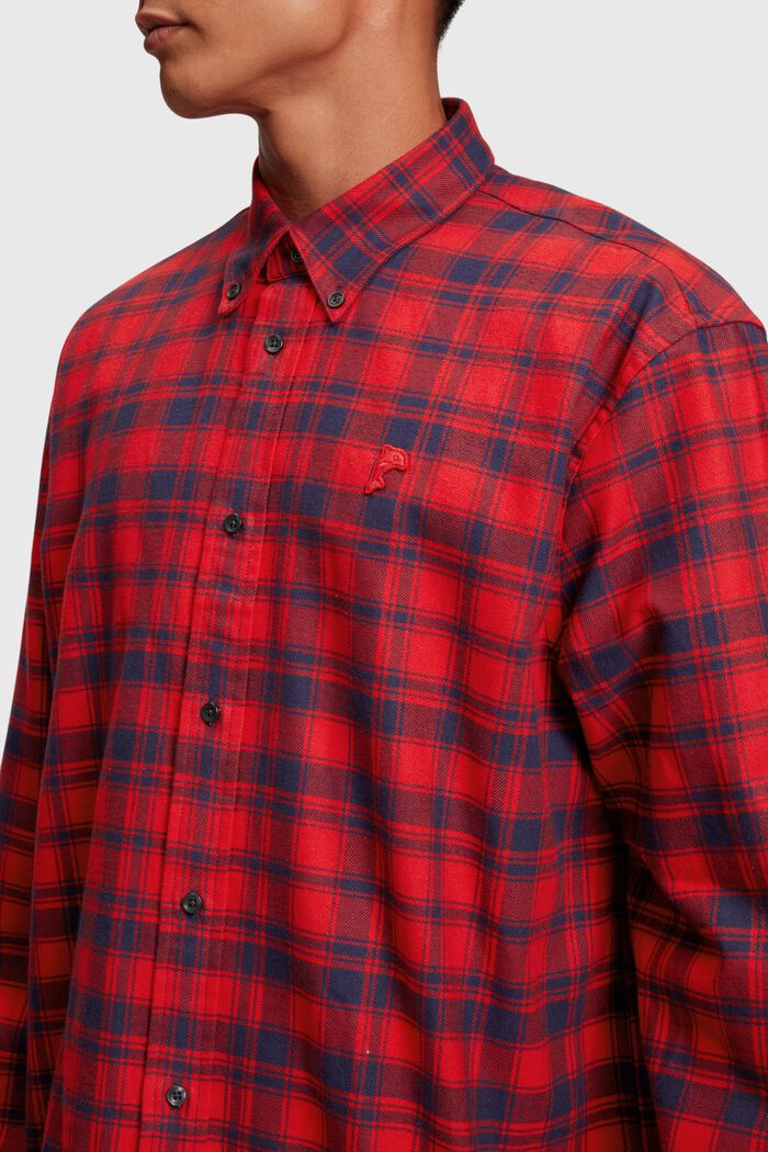 Chemise en flanelle à carreaux, RED, detail image number 2