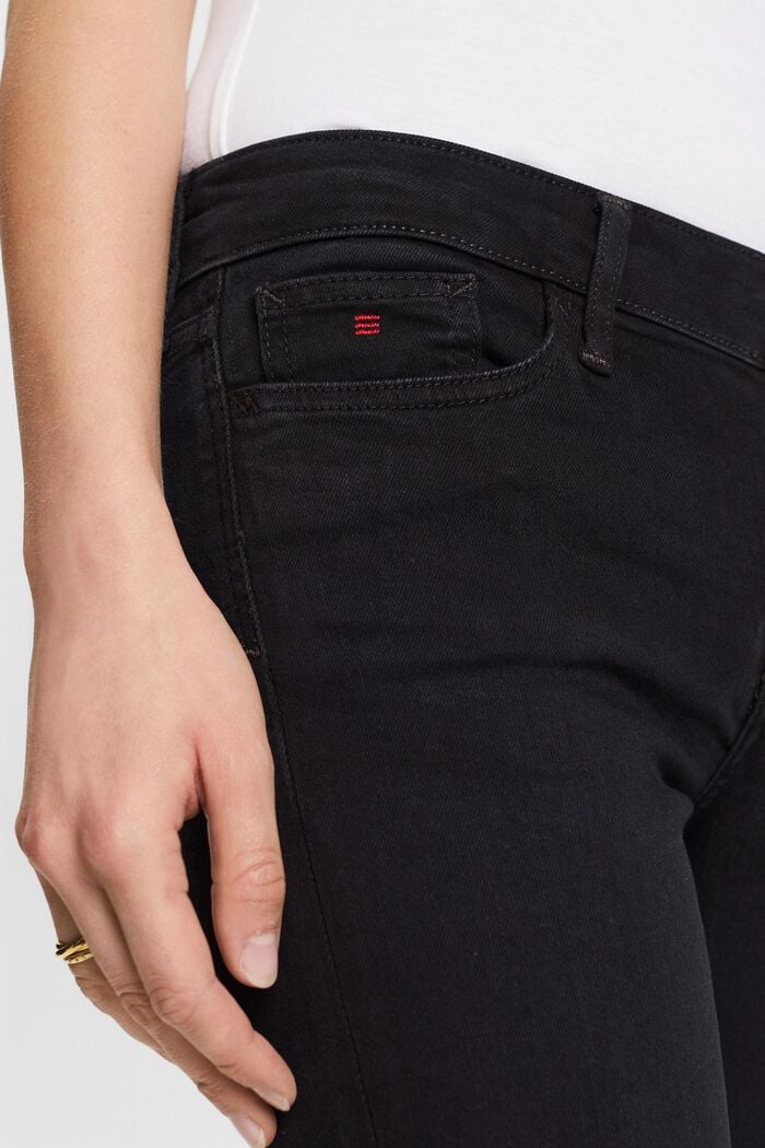 Premium skinny jeans met middelhoge taille, BLACK DARK WASHED, detail image number 1