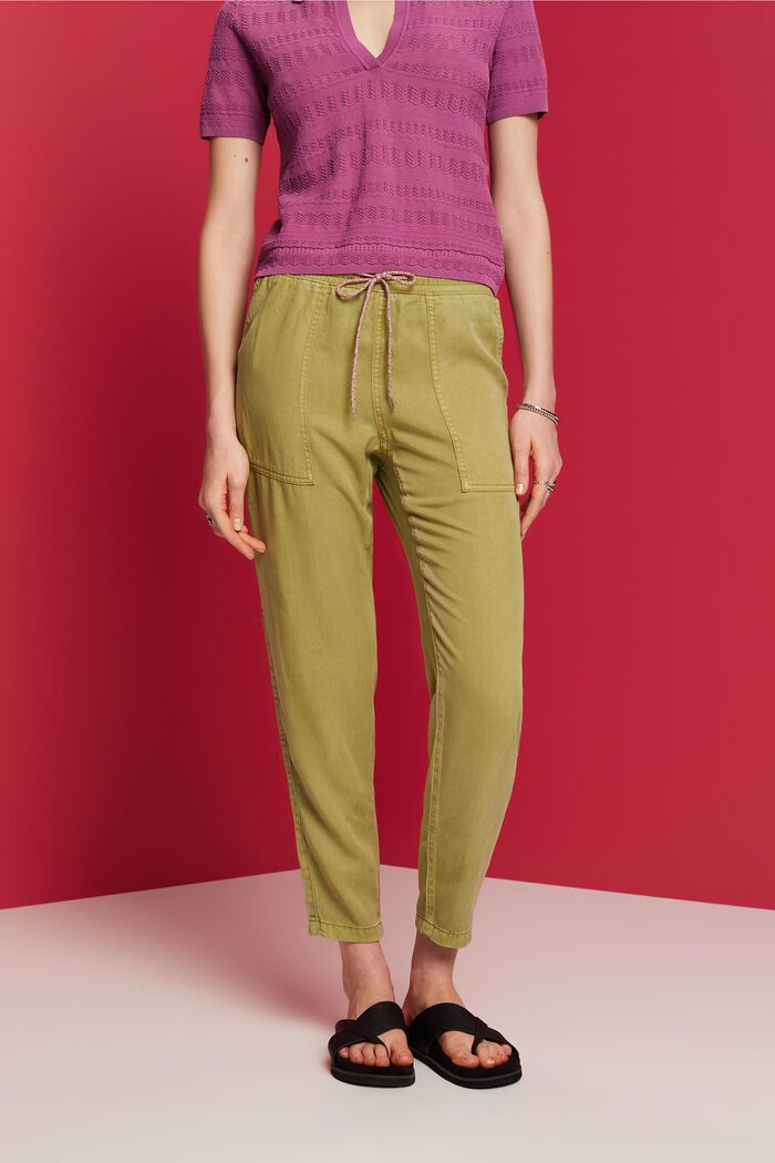 Pantalon à taille élastique, PISTACHIO GREEN, detail image number 0