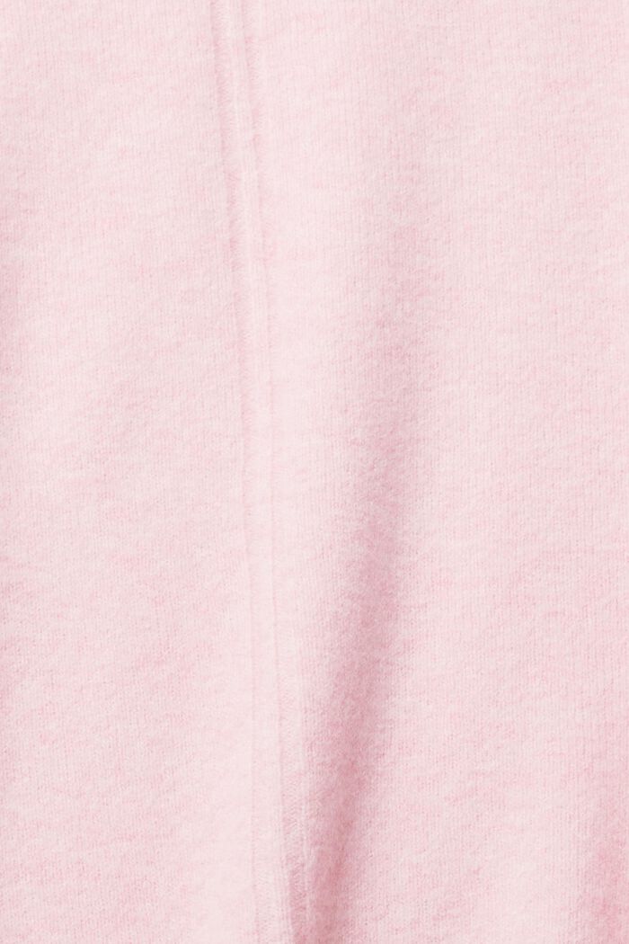 À teneur en laine : le pull-over duveteux à col droit, LIGHT PINK, detail image number 1