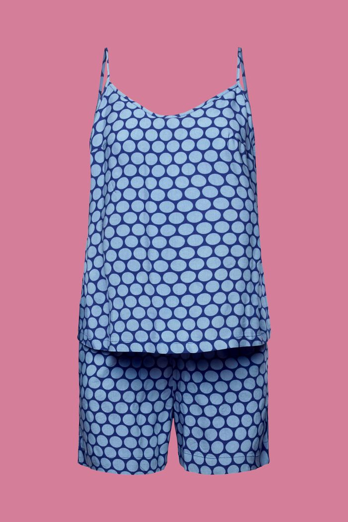 Pyjamashort met stippenprint, DARK BLUE, detail image number 5