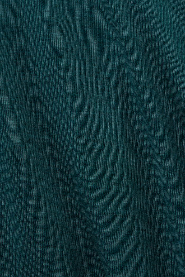 Jersey turtleneck met lange mouwen, EMERALD GREEN, detail image number 5