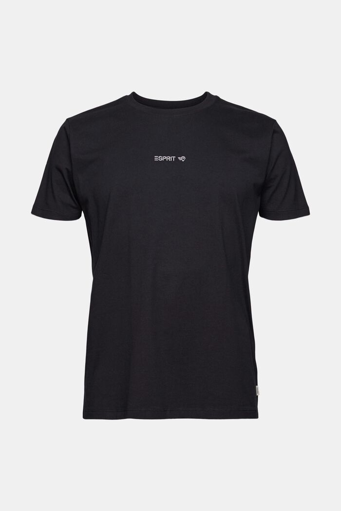 T-shirt à imprimé au dos, 100 % coton biologique, BLACK, overview