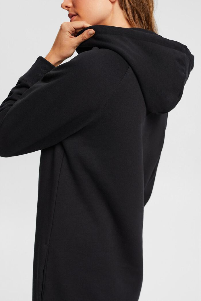 Robe à capuche de coupe allongée, BLACK, detail image number 2