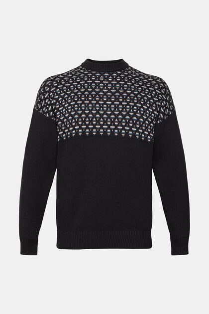 Pull-over jacquard, BLACK, overview
