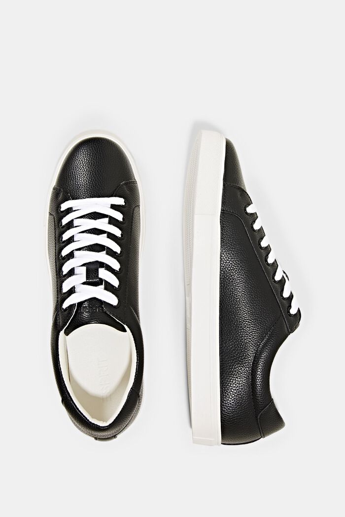 Sneakers en similicuir, BLACK, detail image number 1